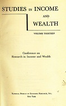Studies in Income and Wealth
